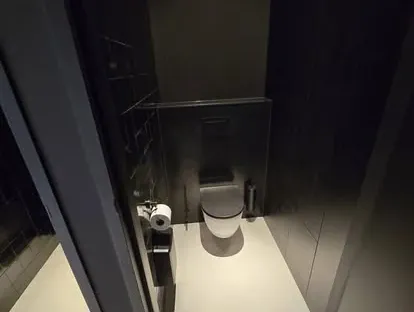 Badkamerrenovatie met zorgvuldig afgestemd sanitair, tegelwerk en verlichting.