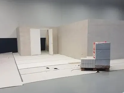 Werk in uitvoering tijdens een renovatieproject van KOZ BOUW BV.