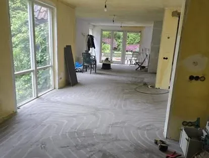 Werk in uitvoering tijdens een renovatieproject van KOZ BOUW BV.